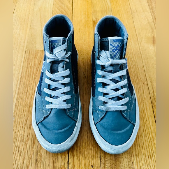 Vans Shoes - Vans Off the Wall Women’s High-Top Sneakers Gray w Black/White Accents Size 5.5